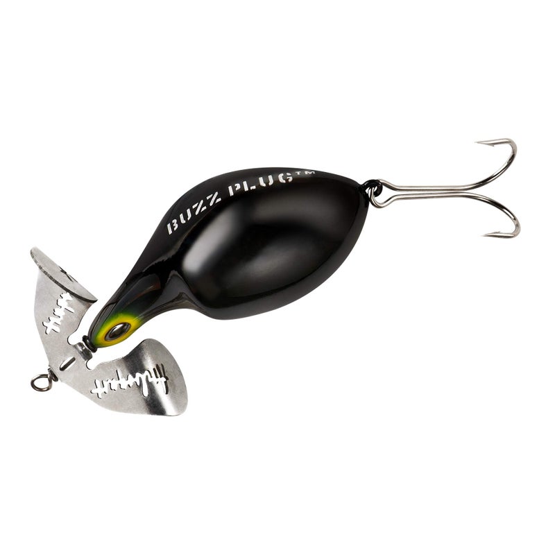 Arbogast Buzz Plug, Floating Buzzbait Fishing Lure, Freshwater Fishing Lures for Bass Catching, Black, Standard, 2 7/8 in, 1 oz - Image 1